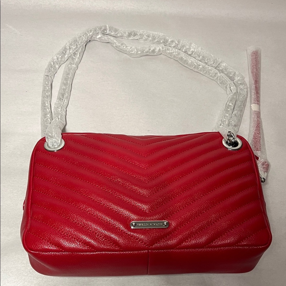 Red Quilted Shoulder Bag
